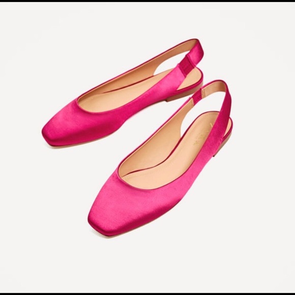 pink flat slingbacks